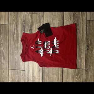 Air Jordan Kids Sleeveless Shirt - Red 4T
